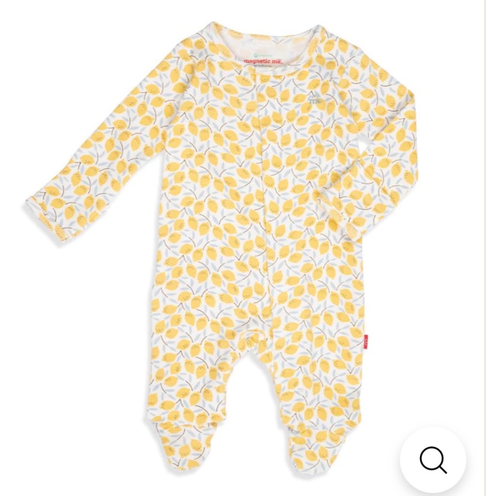 Magnetic Me easy peasy lemon squeezy organic footie